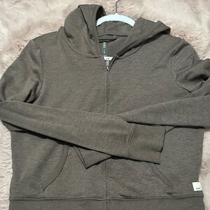 Vuori Mocha zipper up hoodie brand new